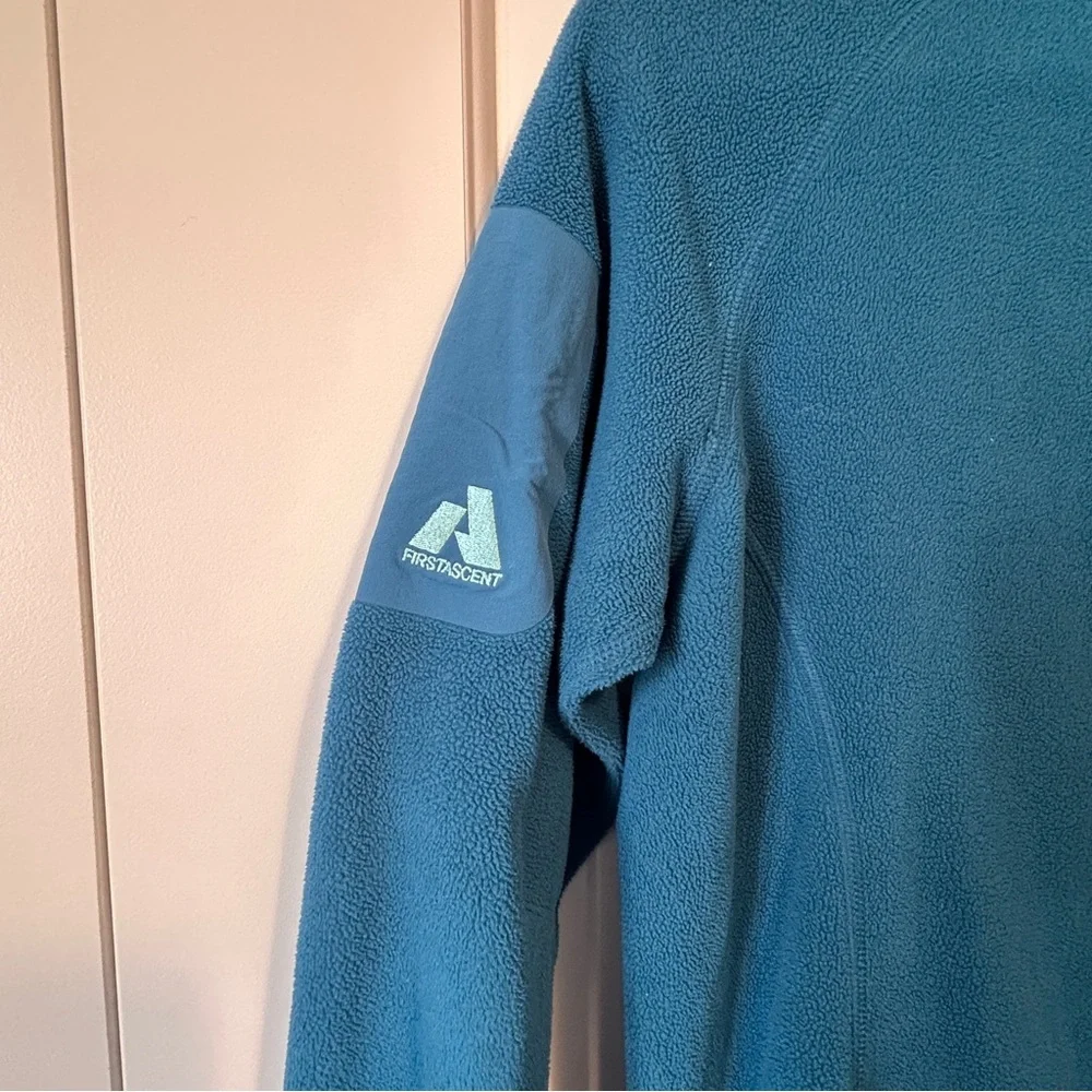 Eddie Bauer First Ascent full zip fleece jacket - teal sz Med - Picture 7 of 12